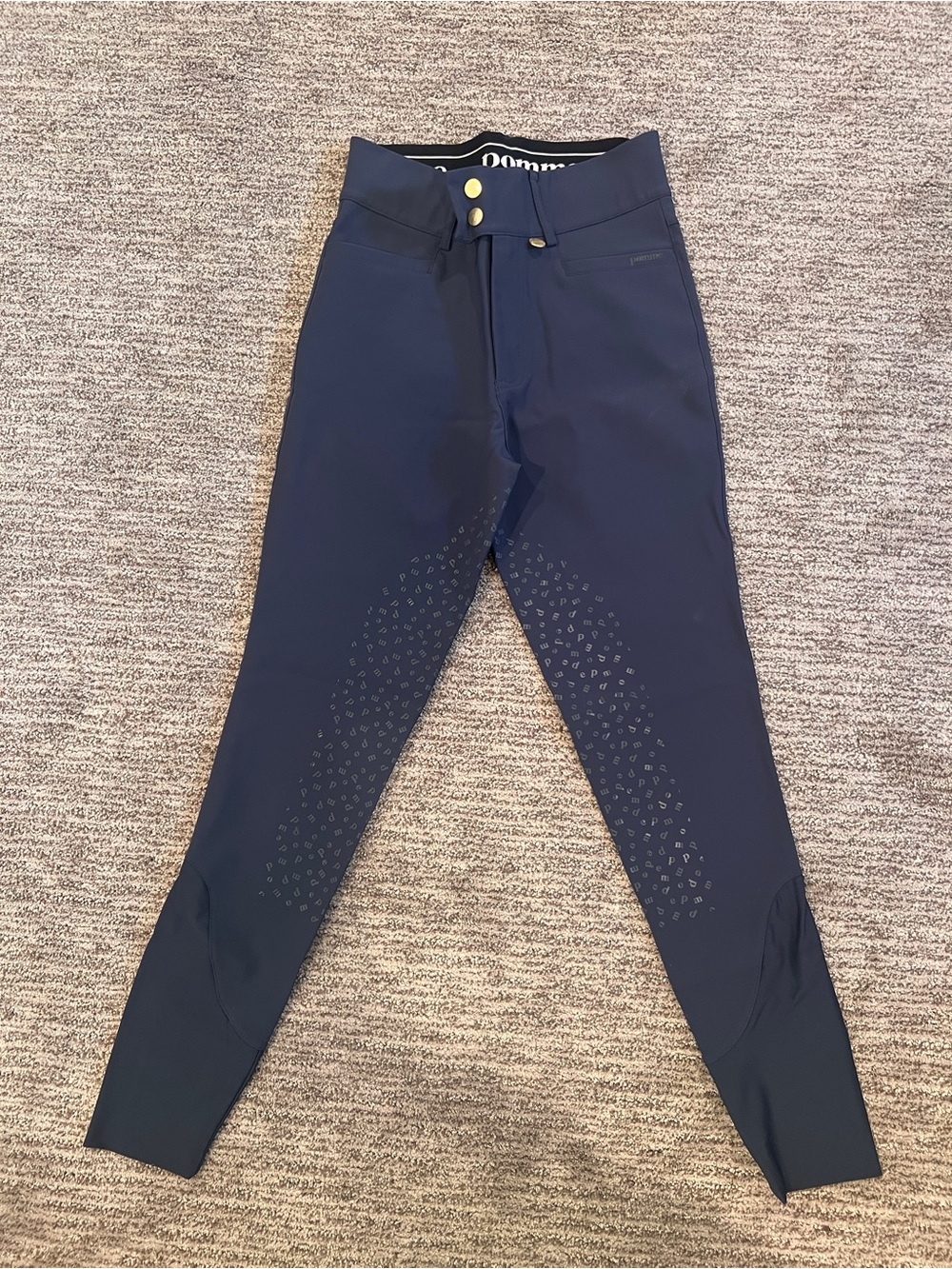 POMME High Waisted Nellie Breeches Classic Navy with full seat grip - Picture 3 of 5